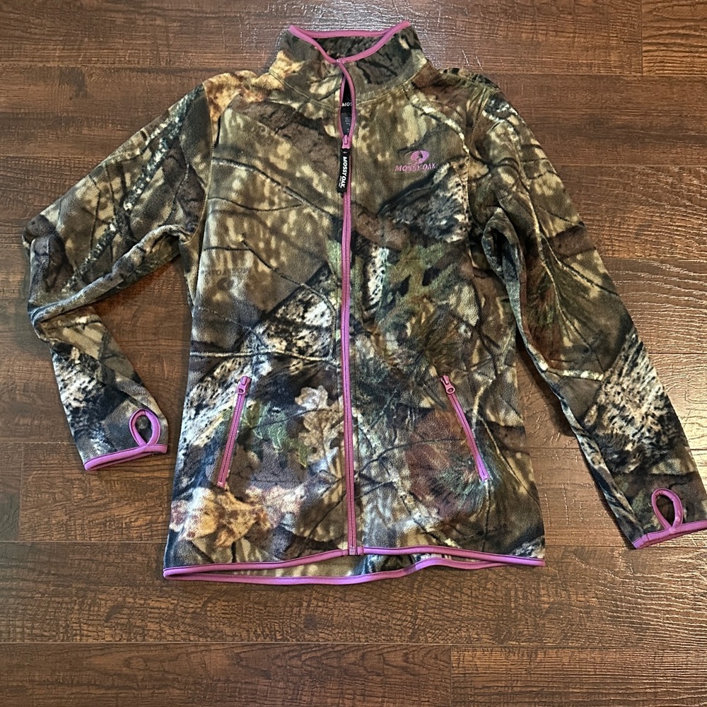 Mossy Oak Camouflage Jacket with Pink Accents Size M